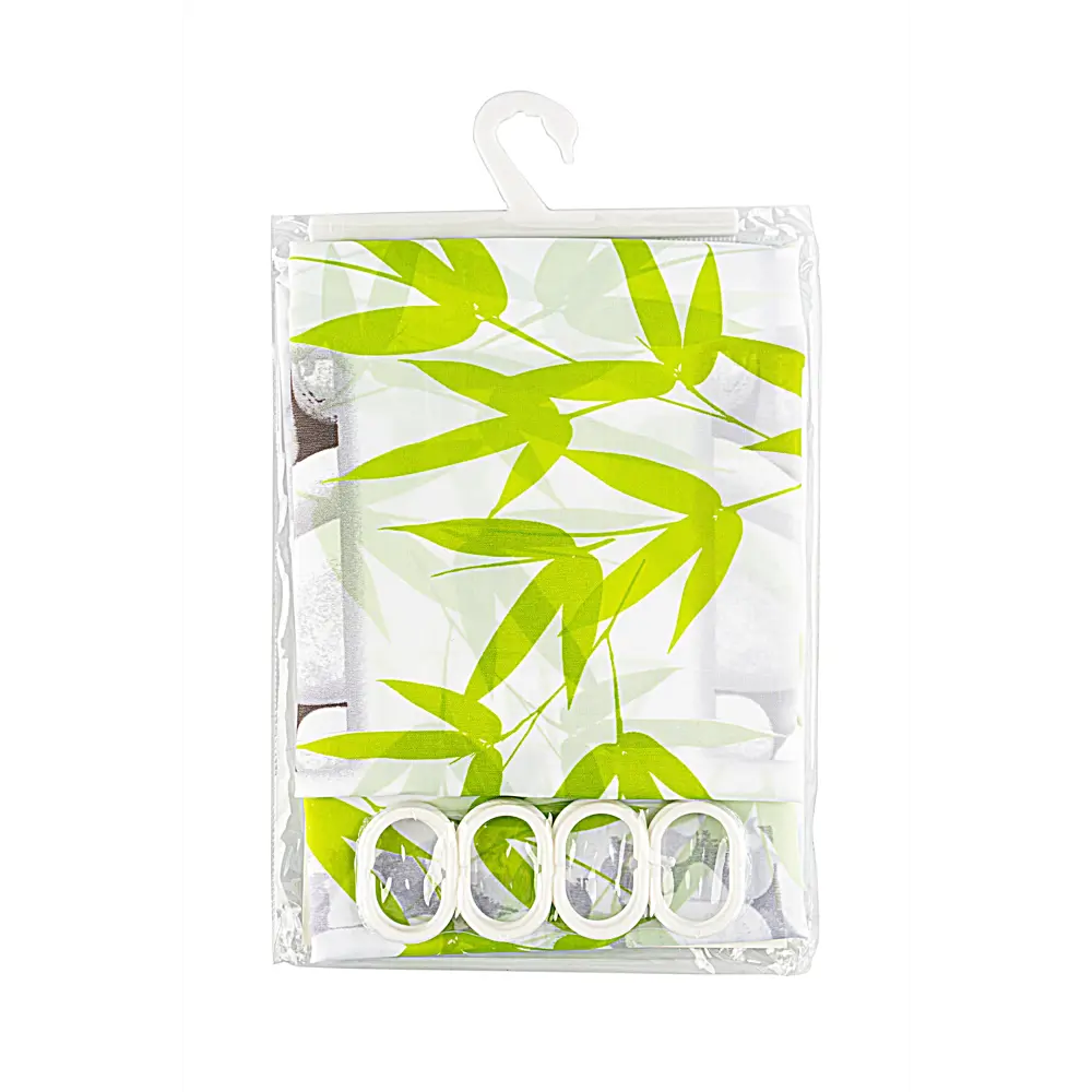 Фото 4 Шторка для ванной комнаты GINI АС-14-01 180x180см цвет зеленый