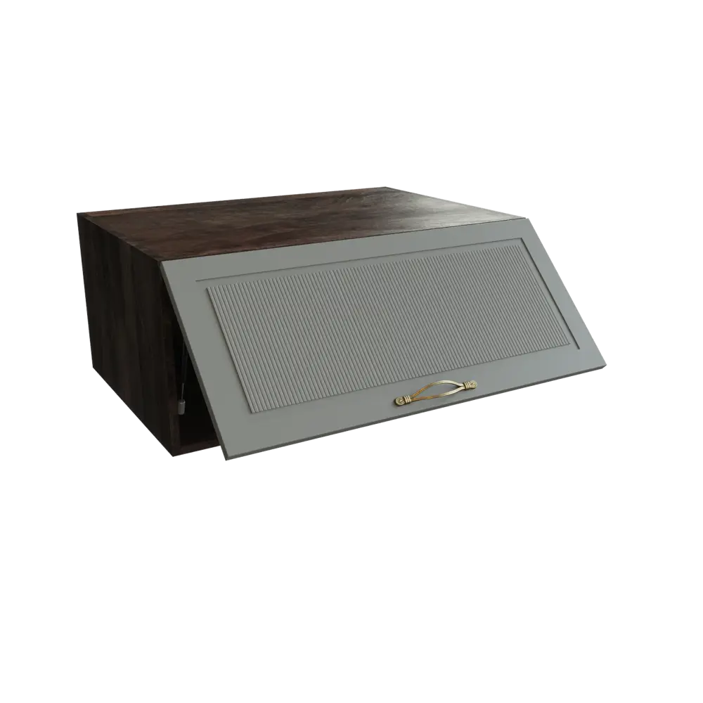 Фото 2 Навесной шкаф горизонтальный с 1-ой дверцей Сурская Мебель Моцарт 80x35.80x57.40 см МДФ цвет кальяри/монблан