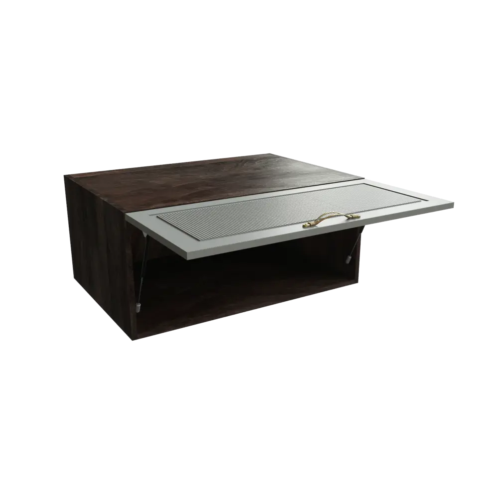 Фото 3 Навесной шкаф горизонтальный с 1-ой дверцей Сурская Мебель Моцарт 80x35.80x57.40 см МДФ цвет кальяри/монблан