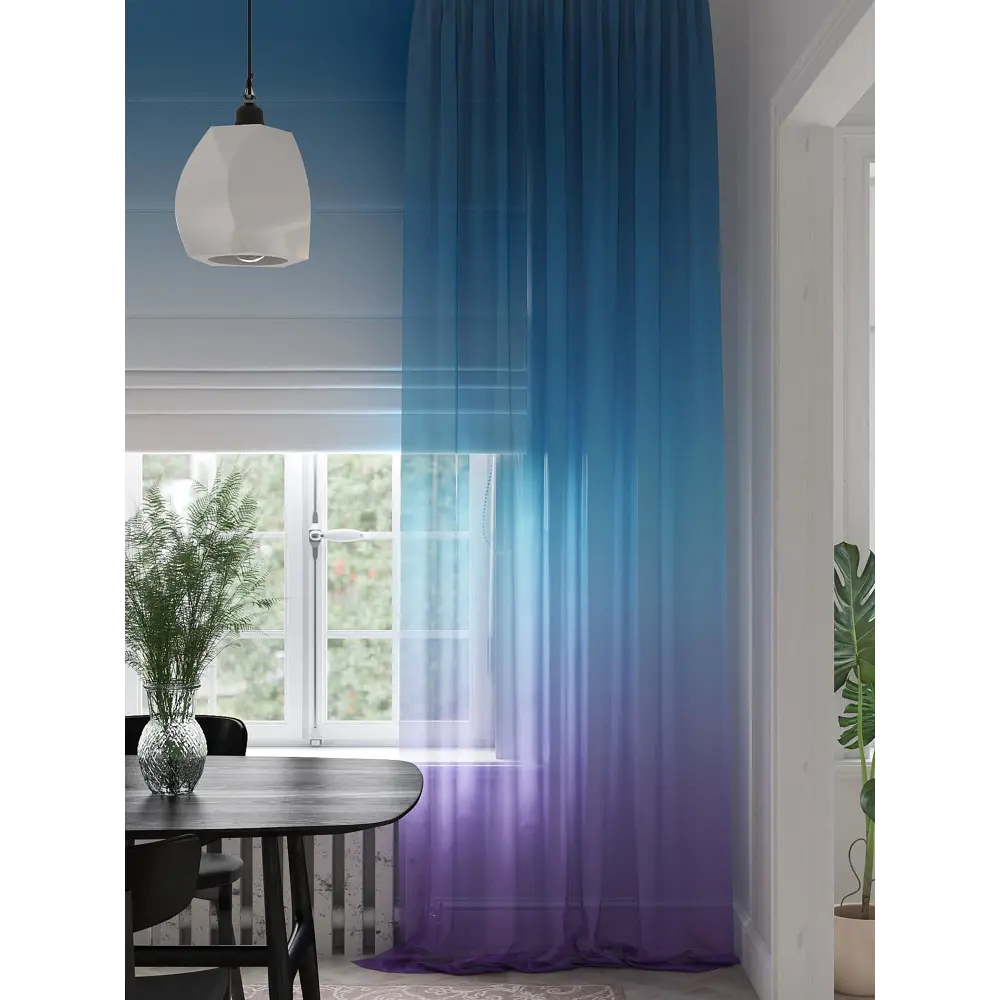 Фото 4 Тюль на ленте At Home Рикиморни 150x280 см вуаль цвет голубой/фиолетовый AA974220 Фото 4 Тюль на ленте At Home Рикиморни 150x280 см вуаль цвет голубой/фиолетовый AA974220
