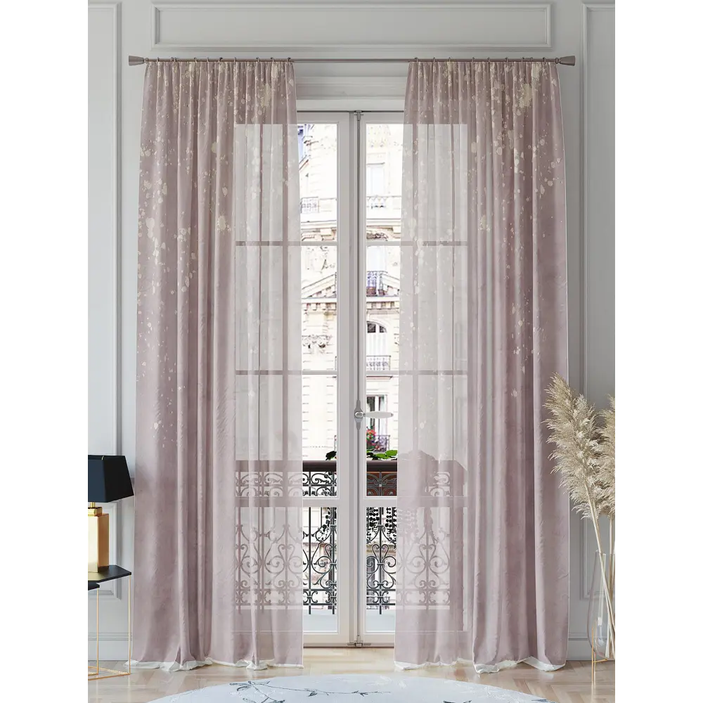 Фото 2 Тюль на ленте At Home Алмикенс 150x260 см вуаль цвет бежевый/коричневый AA542193 Фото 2 Тюль на ленте At Home Алмикенс 150x260 см вуаль цвет бежевый/коричневый AA542193