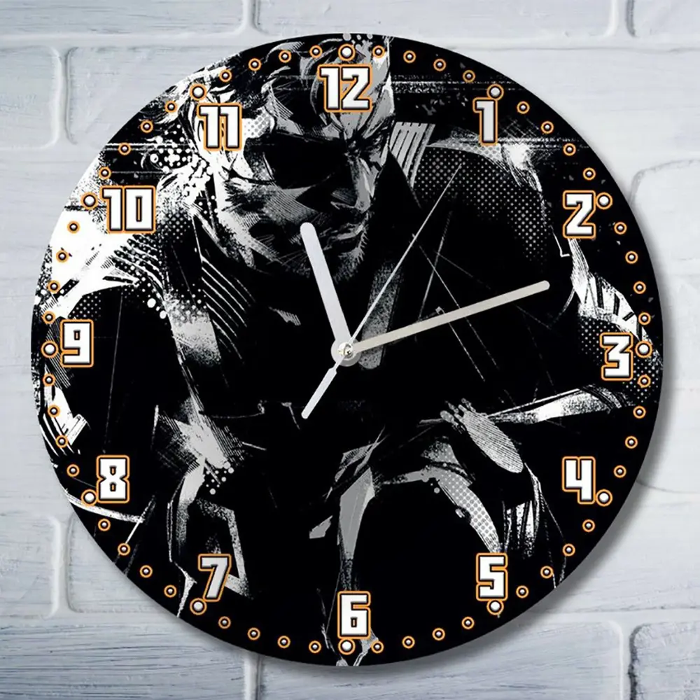 Фото Настенные часы круглые 27 см Бруталити игры Metal Gear Solid V Ground Zeroes - 6389 цвет черный