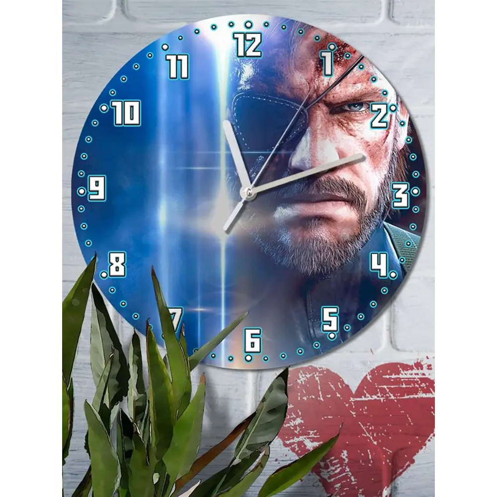 Фото 6 Настенные часы круглые 27 см Бруталити игры Metal Gear Solid V Ground Zeroes - 6390 цвет черный