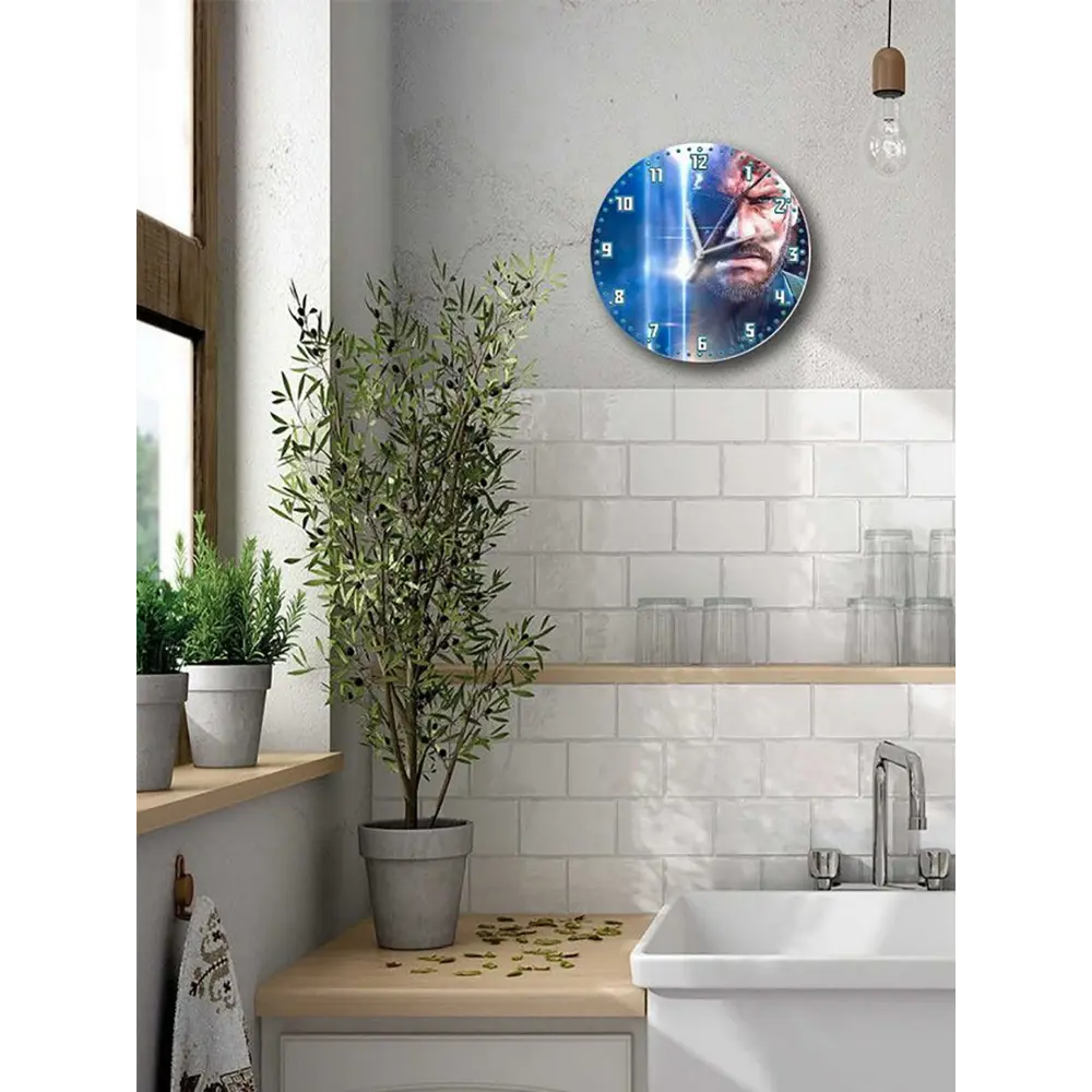 Фото 5 Настенные часы круглые 27 см Бруталити игры Metal Gear Solid V Ground Zeroes - 6390 цвет черный