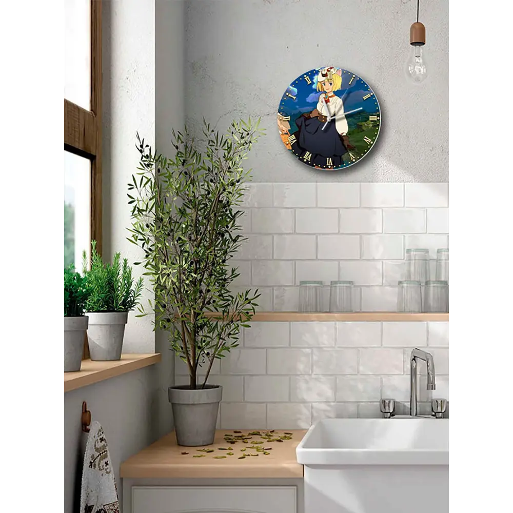 Фото 5 Настенные часы круглые 27 см Бруталити игры Ni no Kuni II Возрождение Короля 5186 цвет черный