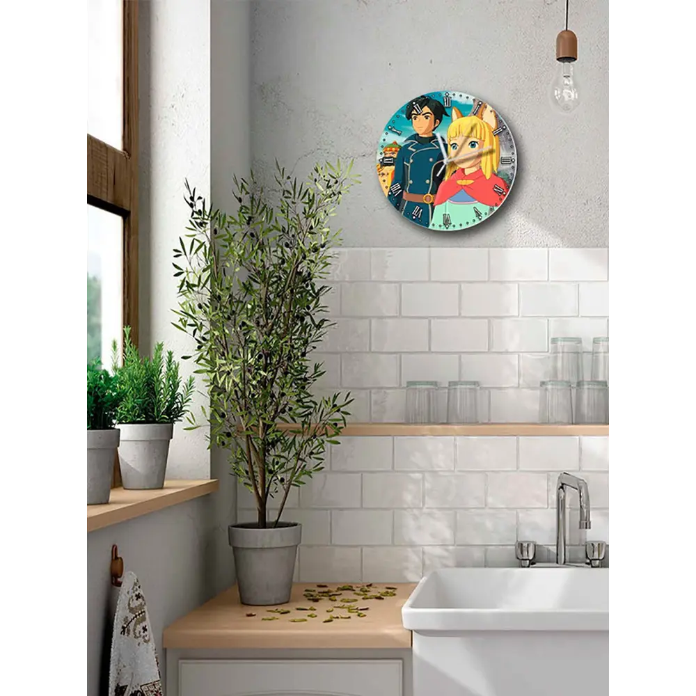 Фото 5 Настенные часы круглые 27 см Бруталити игры Ni no Kuni II Возрождение Короля 5184 цвет черный