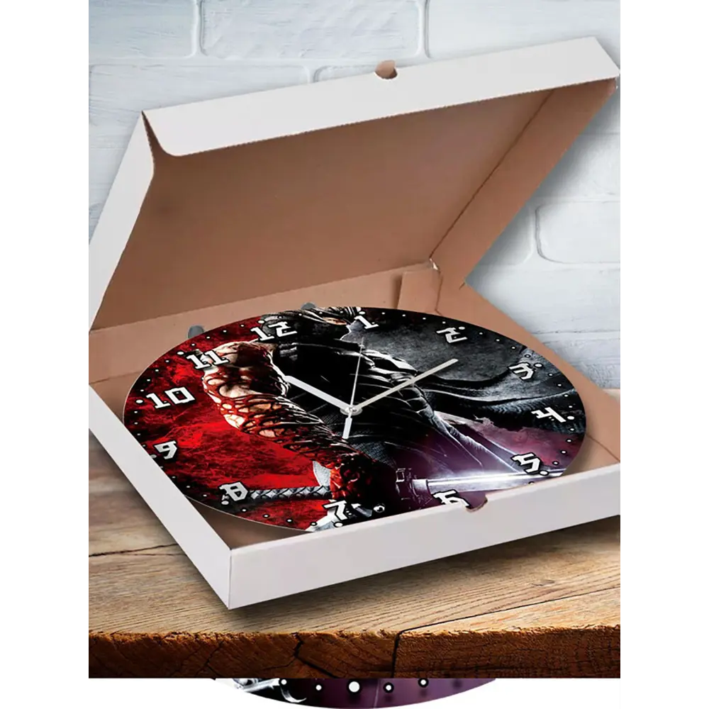 Фото 3 Настенные часы круглые 27 см Бруталити игры Ninja Gaiden 5124 цвет черный