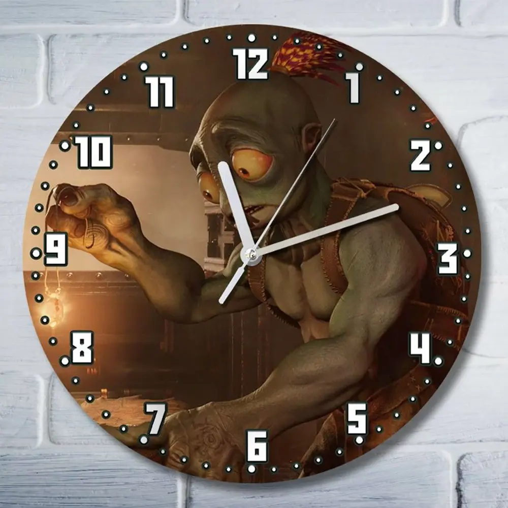 Фото Настенные часы круглые 27 см Бруталити игры Oddworld Soulstorm Steelbook - 6619 цвет черный Фото Настенные часы круглые 27 см Бруталити игры Oddworld Soulstorm Steelbook - 6619 цвет черный
