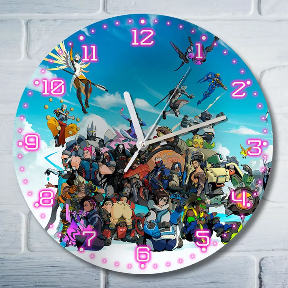Фото Настенные часы круглые 27 см Бруталити игры Overwatch 5011 цвет черный Фото Настенные часы круглые 27 см Бруталити игры Overwatch 5011 цвет черный