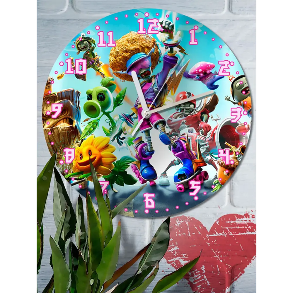 Фото 6 Настенные часы круглые 27 см Бруталити игры Plants vs Zombies Garden Warfare 4694 цвет черный Фото 6 Настенные часы круглые 27 см Бруталити игры Plants vs Zombies Garden Warfare 4694 цвет черный