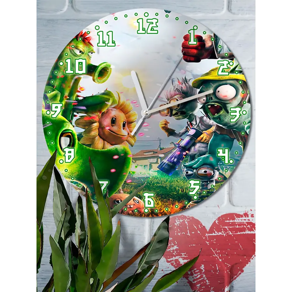 Фото 6 Настенные часы круглые 27 см Бруталити игры Plants vs Zombies Garden Warfare 4691 цвет черный Фото 6 Настенные часы круглые 27 см Бруталити игры Plants vs Zombies Garden Warfare 4691 цвет черный