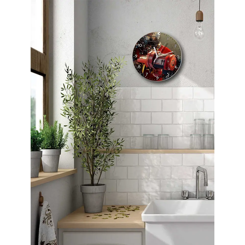 Фото Настенные часы круглые 27 см Бруталити игры PREY - 3350 цвет черный Фото Настенные часы круглые 27 см Бруталити игры PREY - 3350 цвет черный