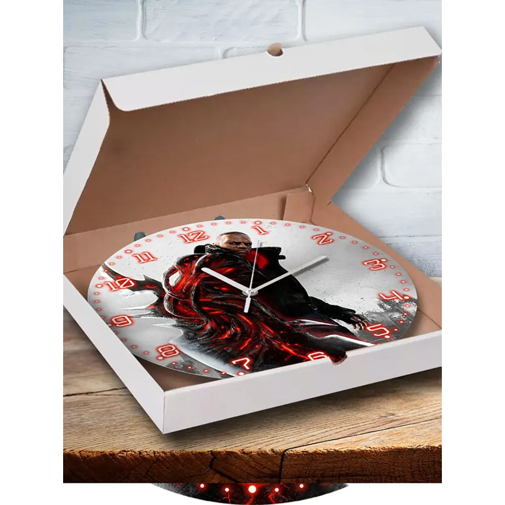 Фото 3 Настенные часы круглые 27 см Бруталити игры Prototype 5102 цвет черный