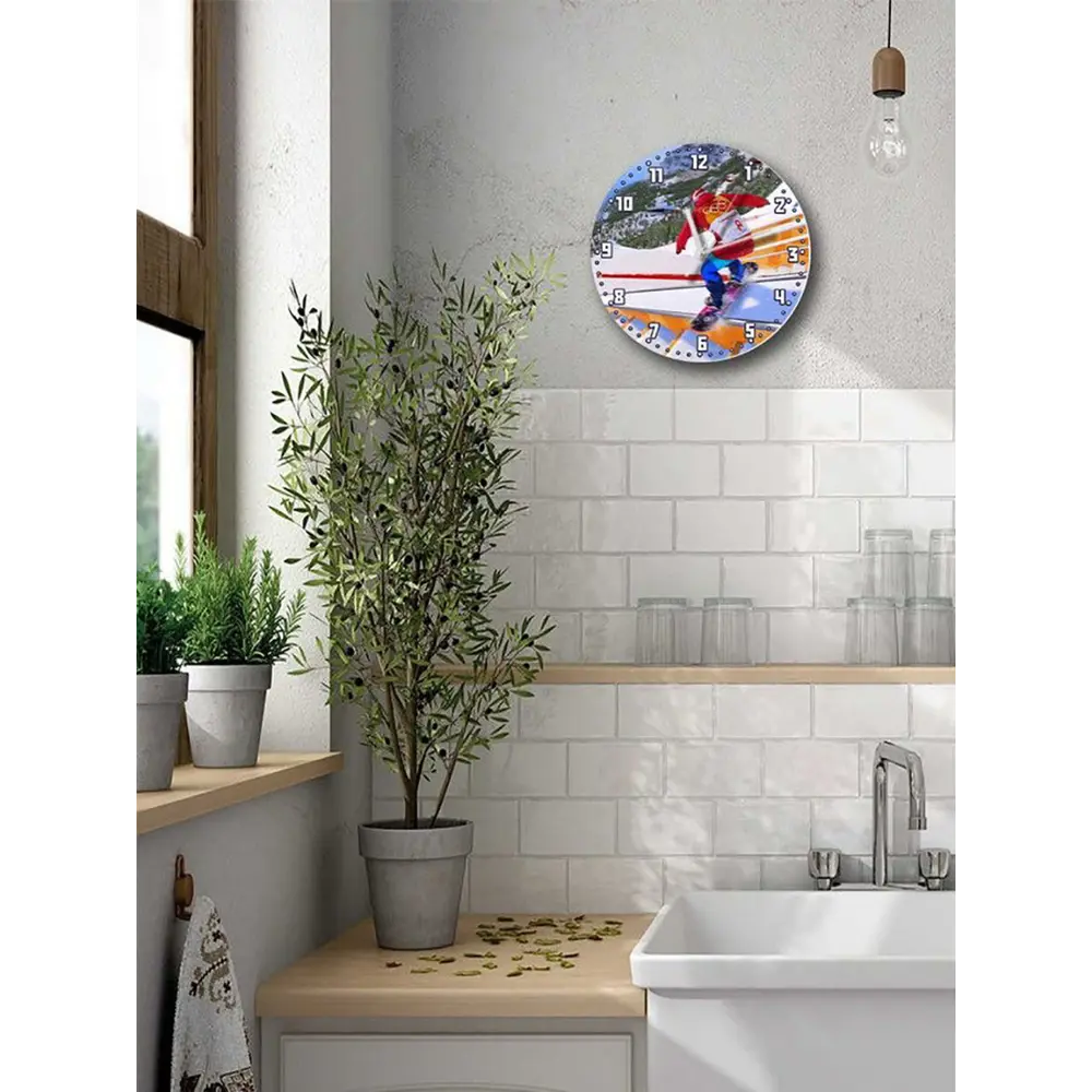 Фото 5 Настенные часы круглые 27 см Бруталити игры PS4 Steep - 6596 цвет черный