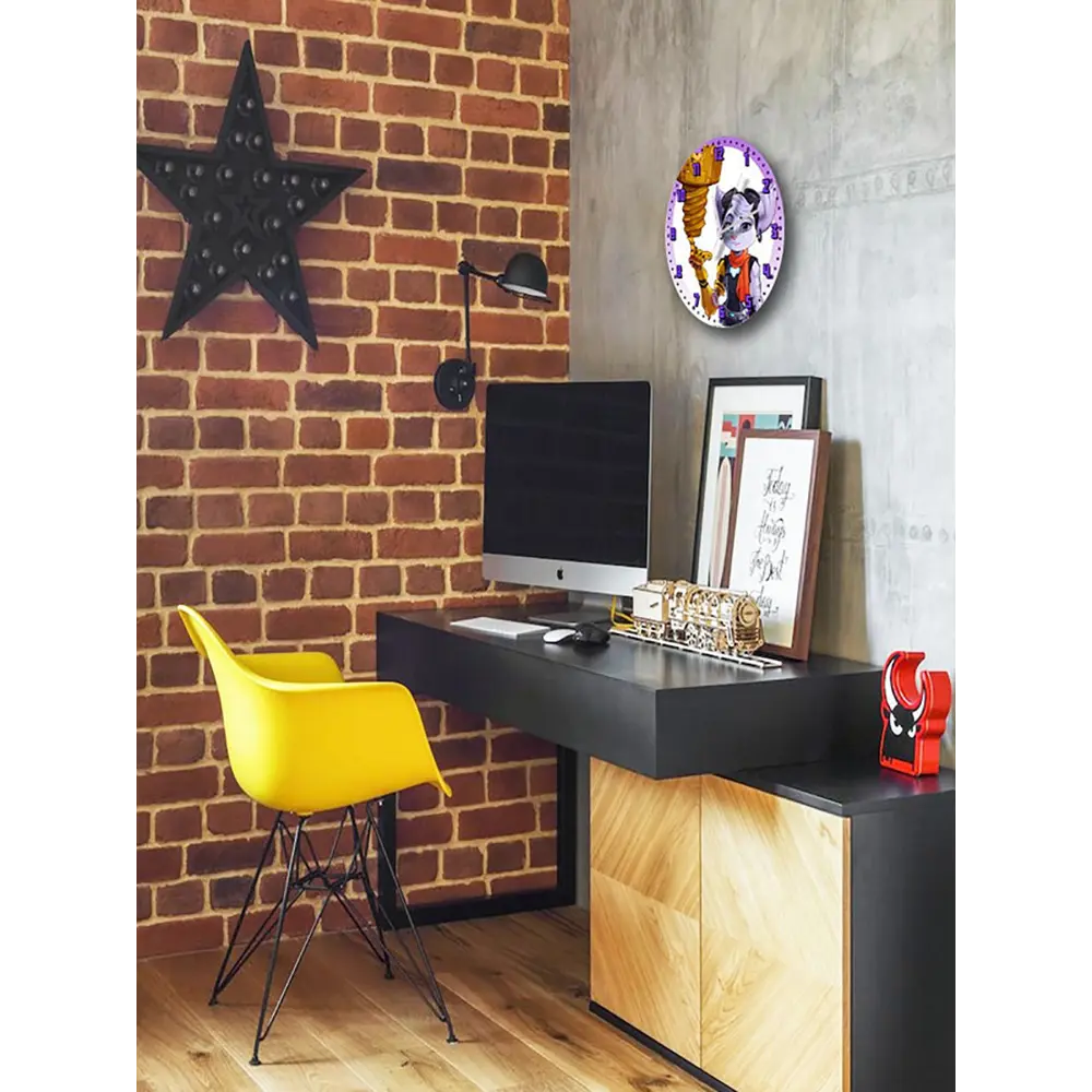 Фото 4 Настенные часы круглые 27 см Бруталити Игры Ratchet & Clank a Crack In Time 2839 цвет черный