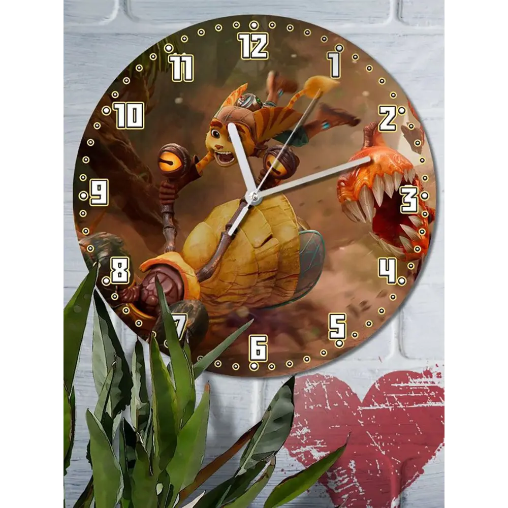 Фото 6 Настенные часы круглые 27 см Бруталити игры Ratchet & Clank Qforce - 6454 цвет черный