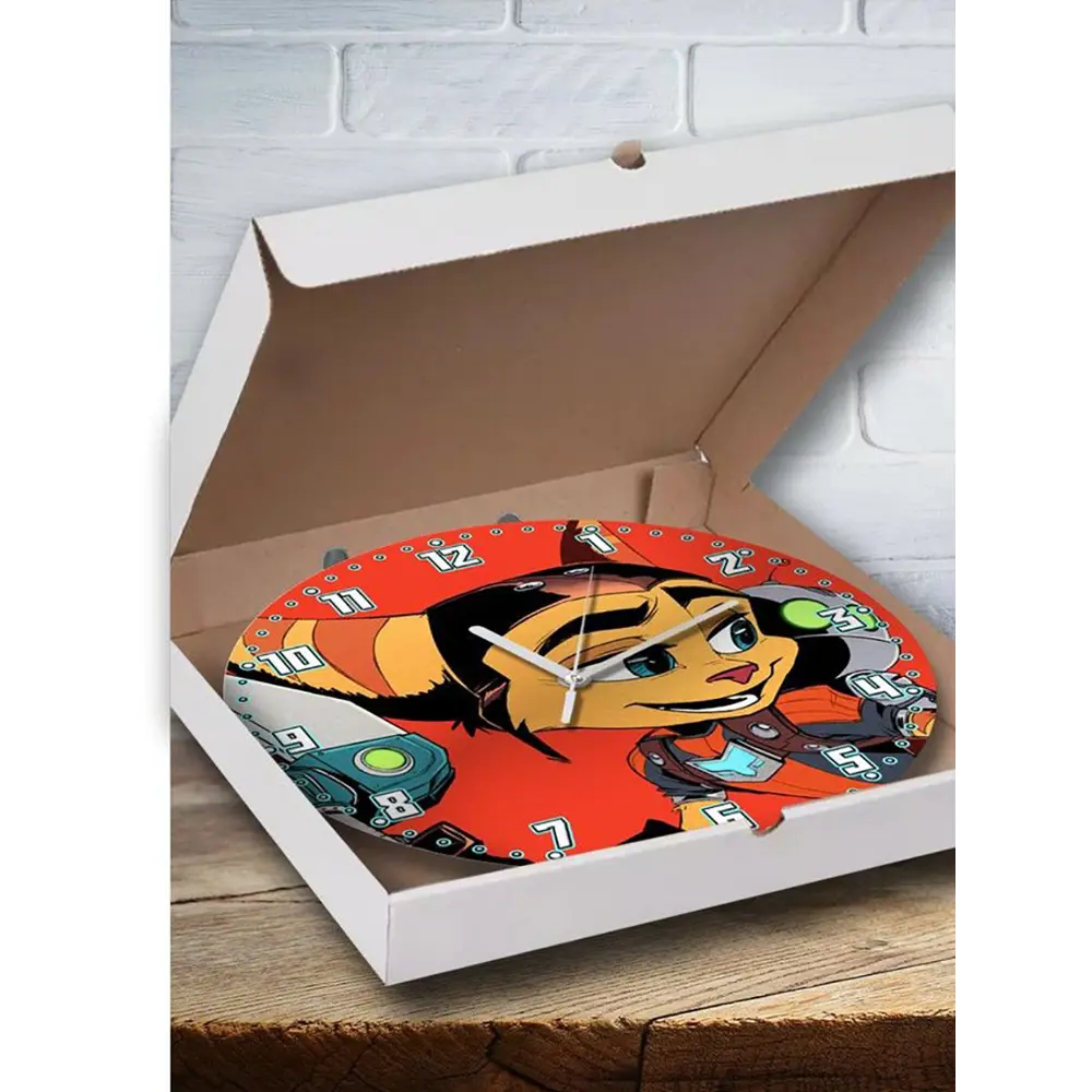 Фото 3 Настенные часы круглые 27 см Бруталити игры Ratchet & Clank a Crack In Time - 6365 цвет черный