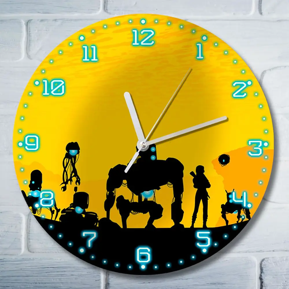 Фото Настенные часы круглые 27 см Бруталити игры Recore 4988 цвет черный