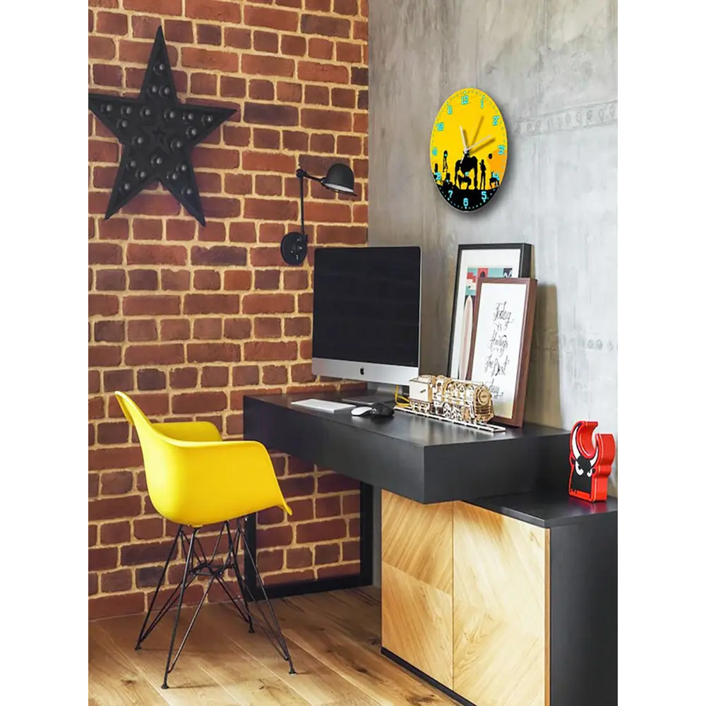 Фото 4 Настенные часы круглые 27 см Бруталити игры Recore 4988 цвет черный