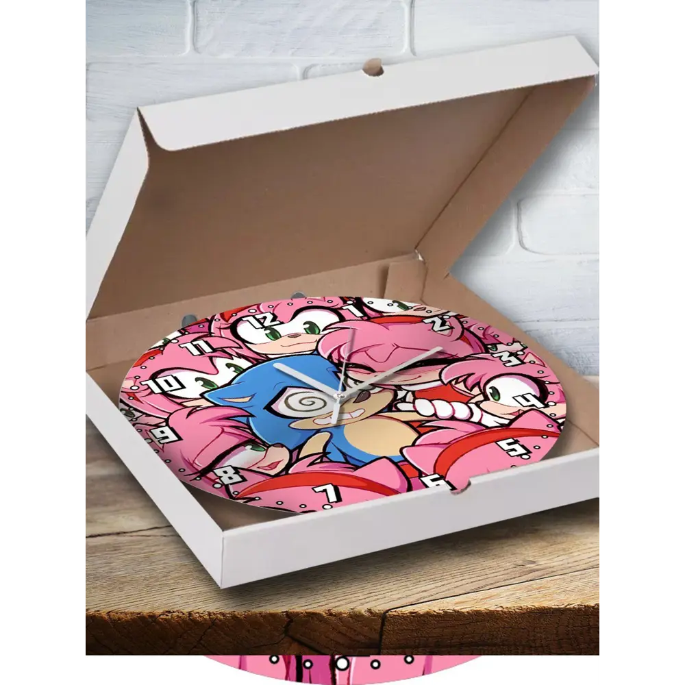 Фото Настенные часы круглые 27 см Бруталити Игры Sonic Forces - 2228 цвет черный