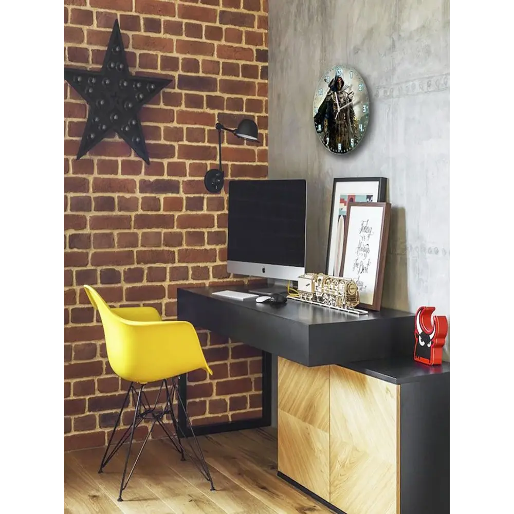 Фото 4 Настенные часы круглые 27 см Бруталити игры The Elder of Scrolls Online Tamriel - 6604 цвет черный