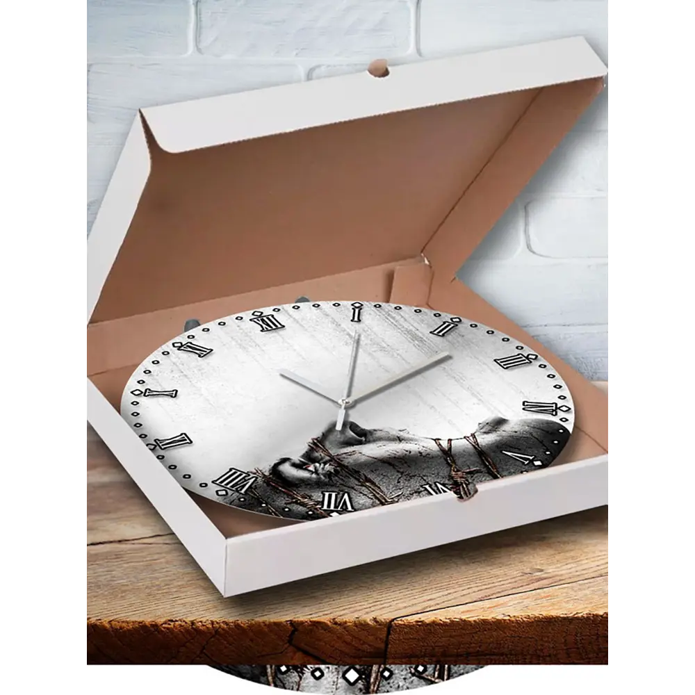 Фото 3 Настенные часы круглые 27 см Бруталити игры The Evil Within 4919 цвет черный