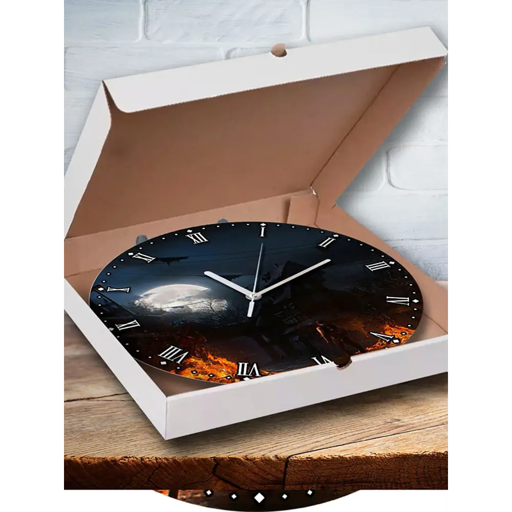 Фото 3 Настенные часы круглые 27 см Бруталити игры The Evil Within 4922 цвет черный