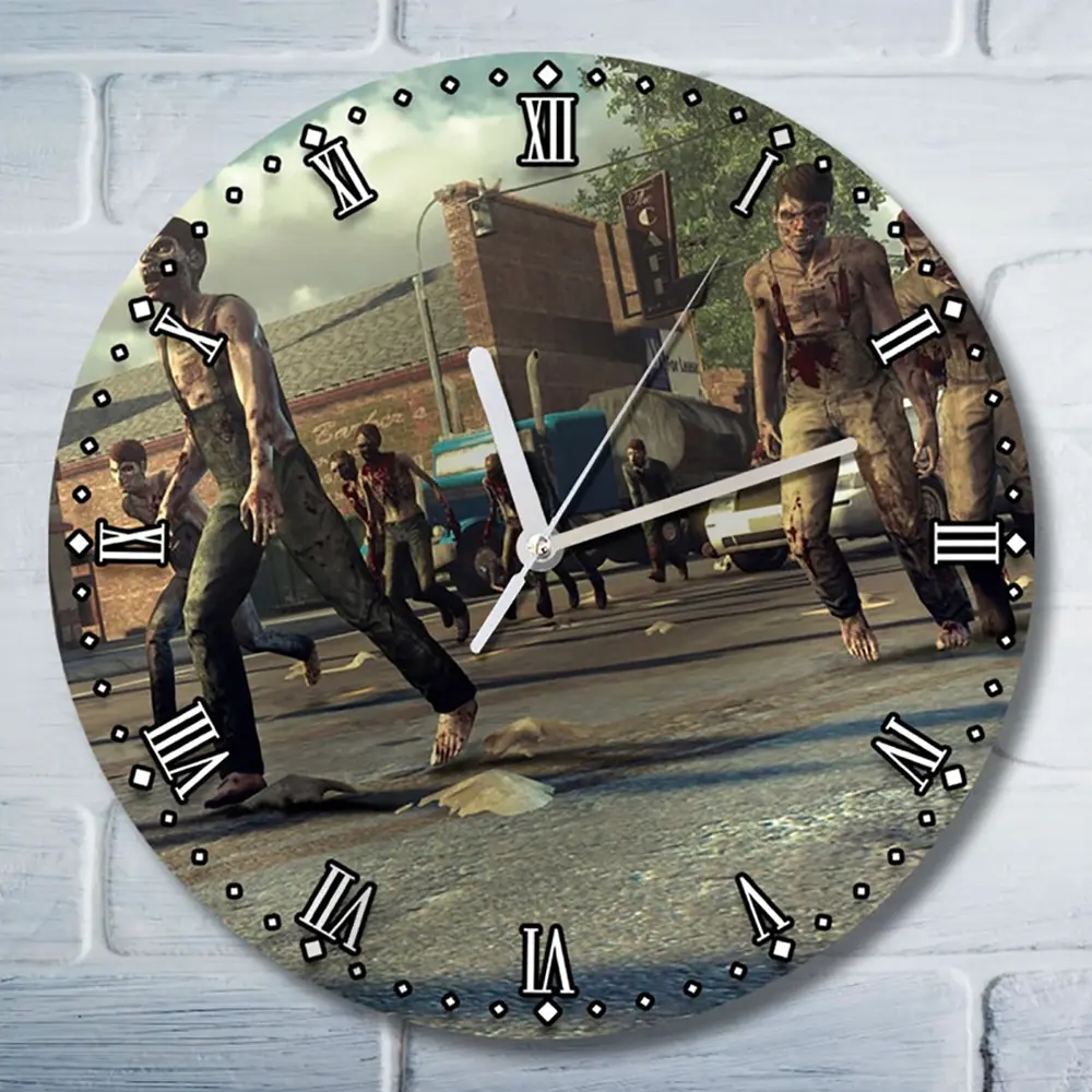 Фото Настенные часы круглые 27 см Бруталити игры The Walking Dead Survival Instinct 4836 цвет черный Фото Настенные часы круглые 27 см Бруталити игры The Walking Dead Survival Instinct 4836 цвет черный