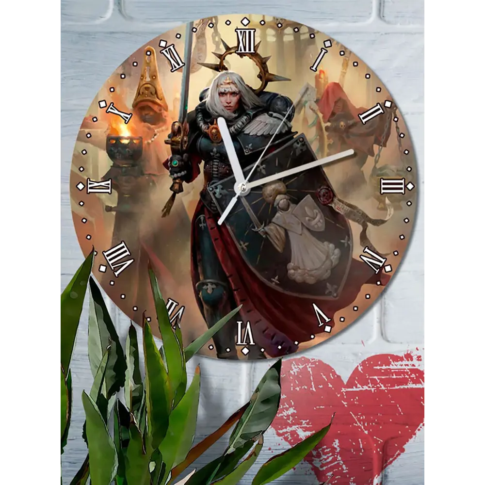 Фото 6 Настенные часы круглые 27 см Бруталити игры Warhammer 40000 Space Marine 4702 цвет черный