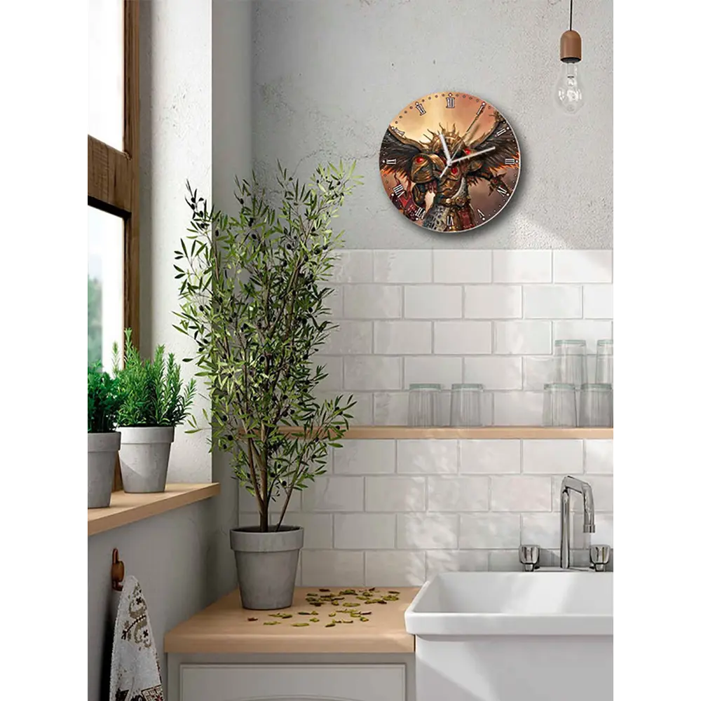 Фото 5 Настенные часы круглые 27 см Бруталити игры Warhammer 40000 Space Marine 4705 цвет черный