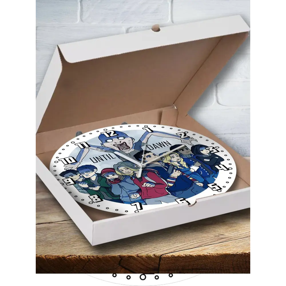 Фото 2 Настенные часы круглые 27 см Бруталити Игры Дожить до Рассвета - 2376 цвет черный