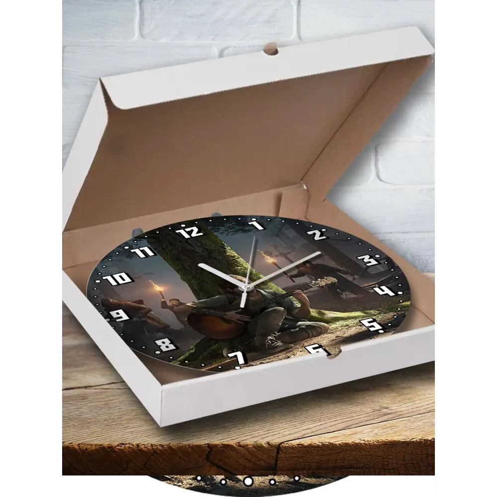 Фото Настенные часы круглые 27 см Бруталити Игры Одни из нас Часть 2 - 2240 цвет черный