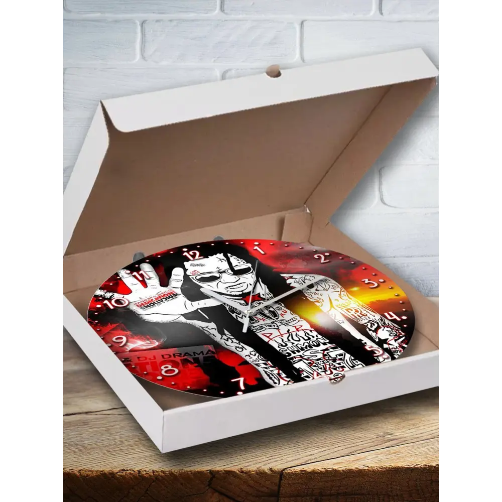 Фото Настенные часы круглые 27 см Бруталити музыка - 2087 цвет черный Фото Настенные часы круглые 27 см Бруталити музыка - 2087 цвет черный