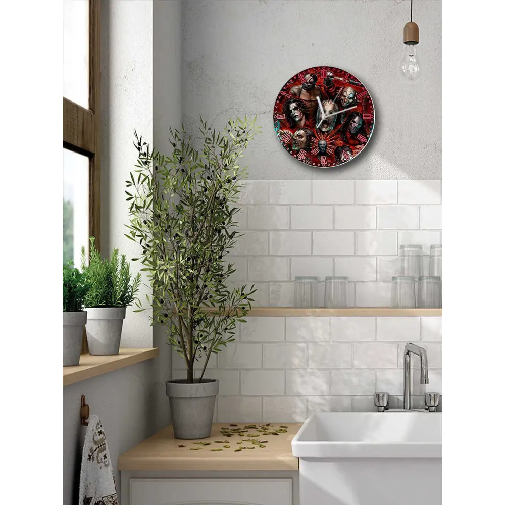 Фото 5 Настенные часы круглые 27 см Бруталити музыка Slipknot - 1118 цвет черный