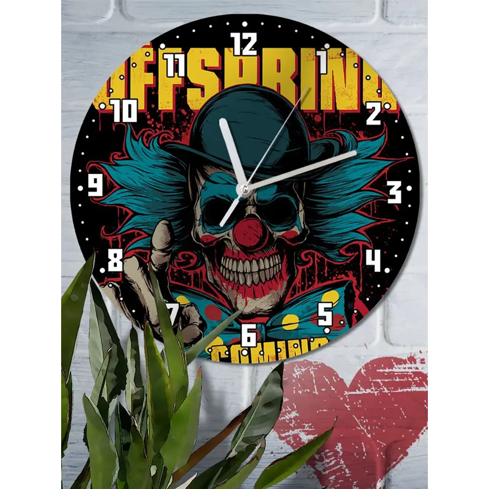 Фото 6 Настенные часы круглые 27 см Бруталити музыка The offspring - 3826 цвет черный