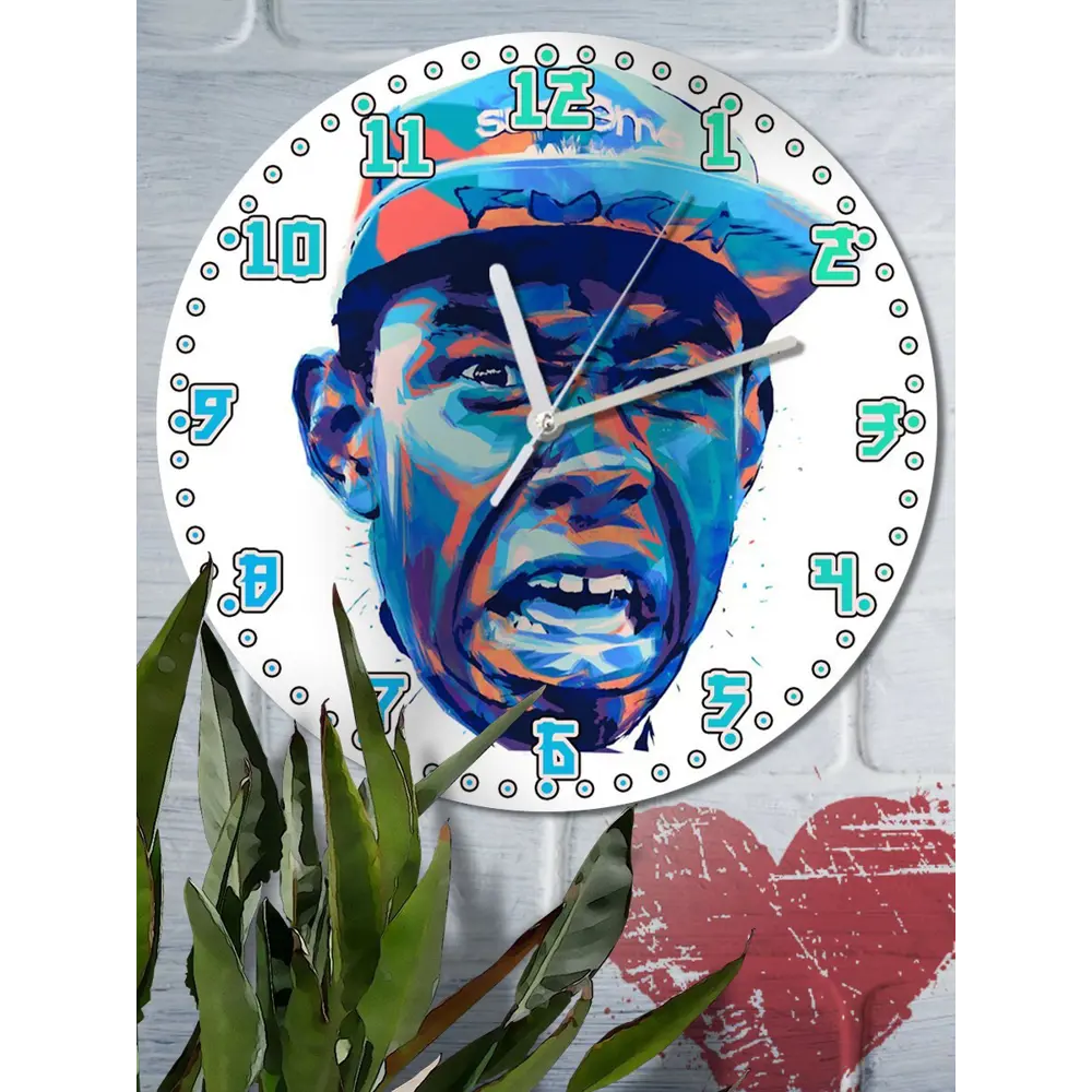 Фото 3 Настенные часы круглые 27 см Бруталити музыка Tyler the creator - 1171 цвет черный