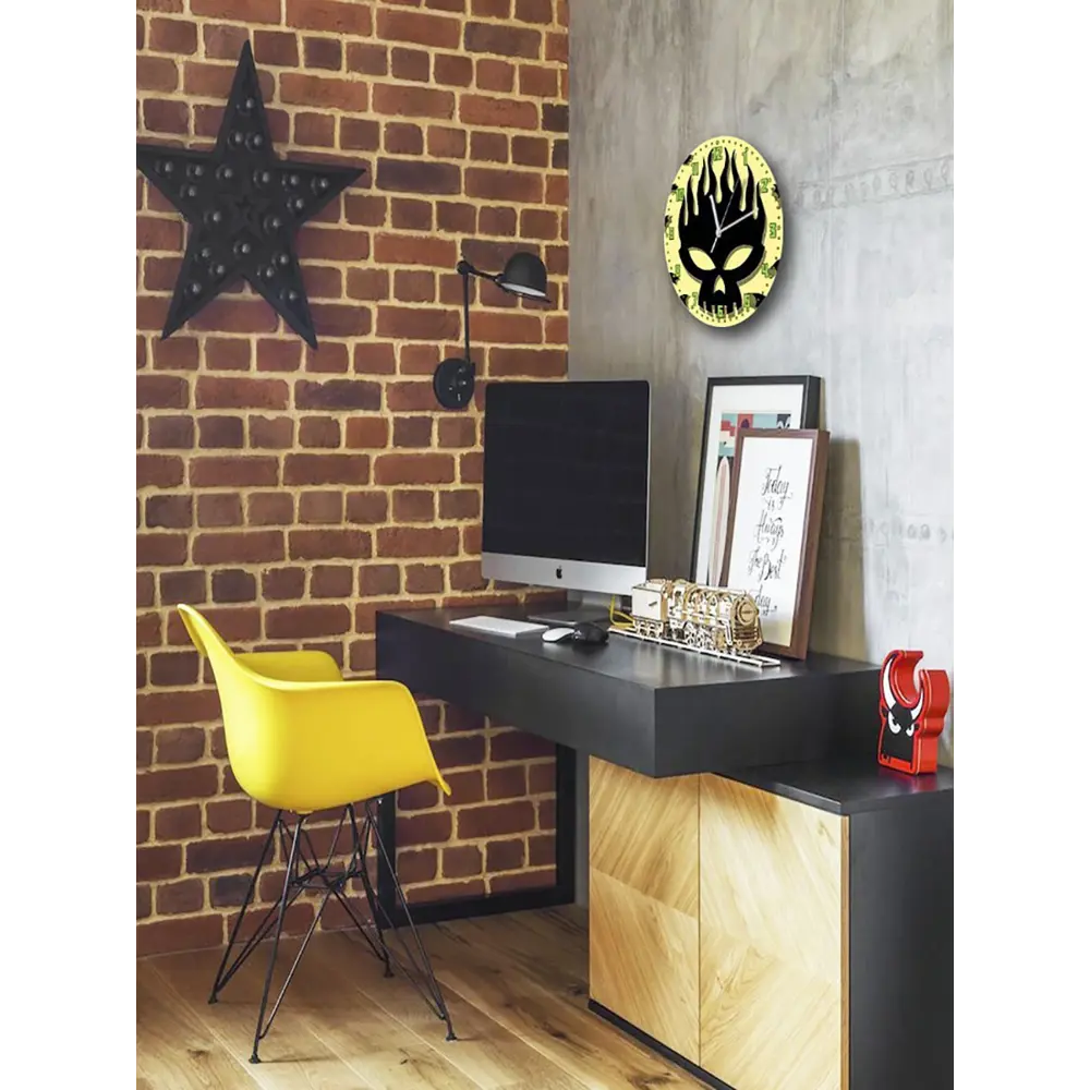 Фото 4 Настенные часы круглые 27 см Бруталити музыка The offspring - 3836 цвет черный