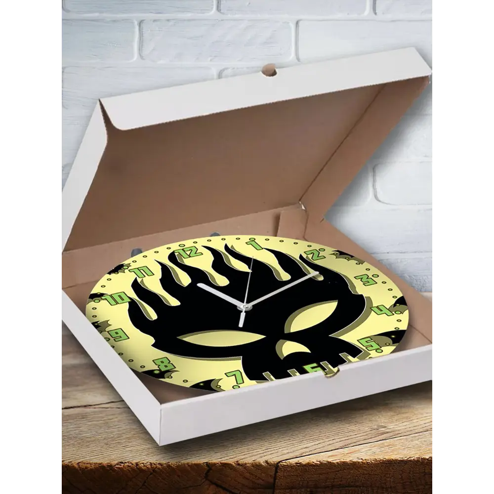 Фото 3 Настенные часы круглые 27 см Бруталити музыка The offspring - 3836 цвет черный