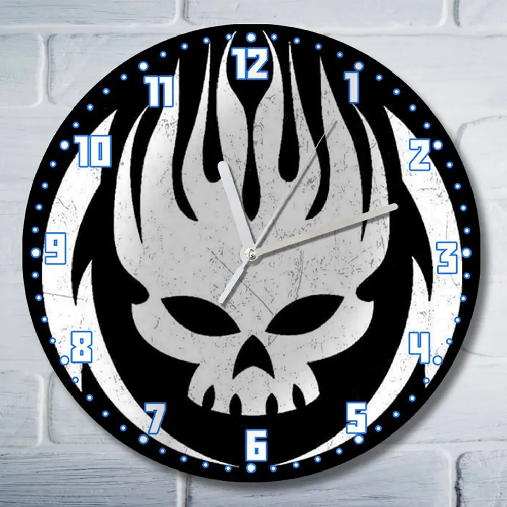 Фото Настенные часы круглые 27 см Бруталити музыка The offspring - 3833 цвет черный