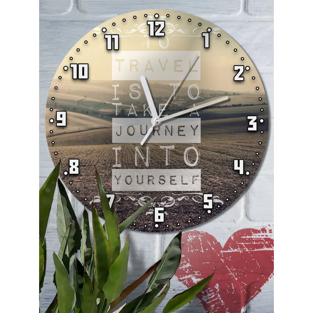 Фото Настенные часы круглые 27 см Бруталити пейзаж - 80 цвет черный Фото Настенные часы круглые 27 см Бруталити пейзаж - 80 цвет черный