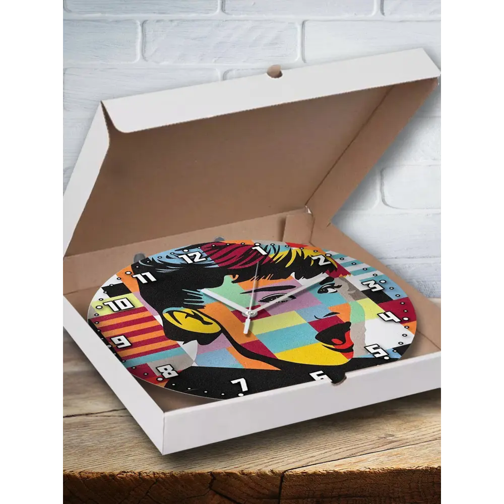 Фото Настенные часы круглые 27 см Бруталити поп-арт - 87 цвет черный Фото Настенные часы круглые 27 см Бруталити поп-арт - 87 цвет черный