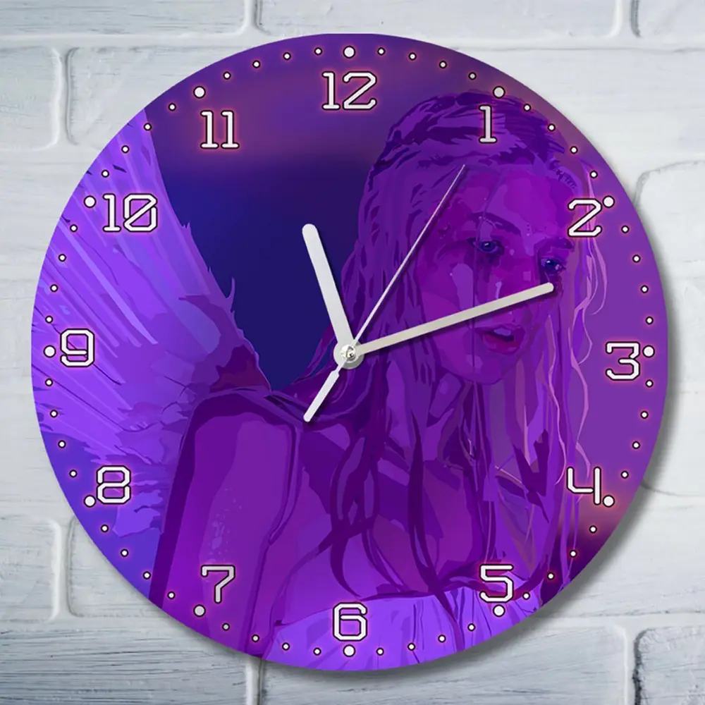 Фото Настенные часы круглые 27 см Бруталити сериалы Euphoria - 3917 цвет черный