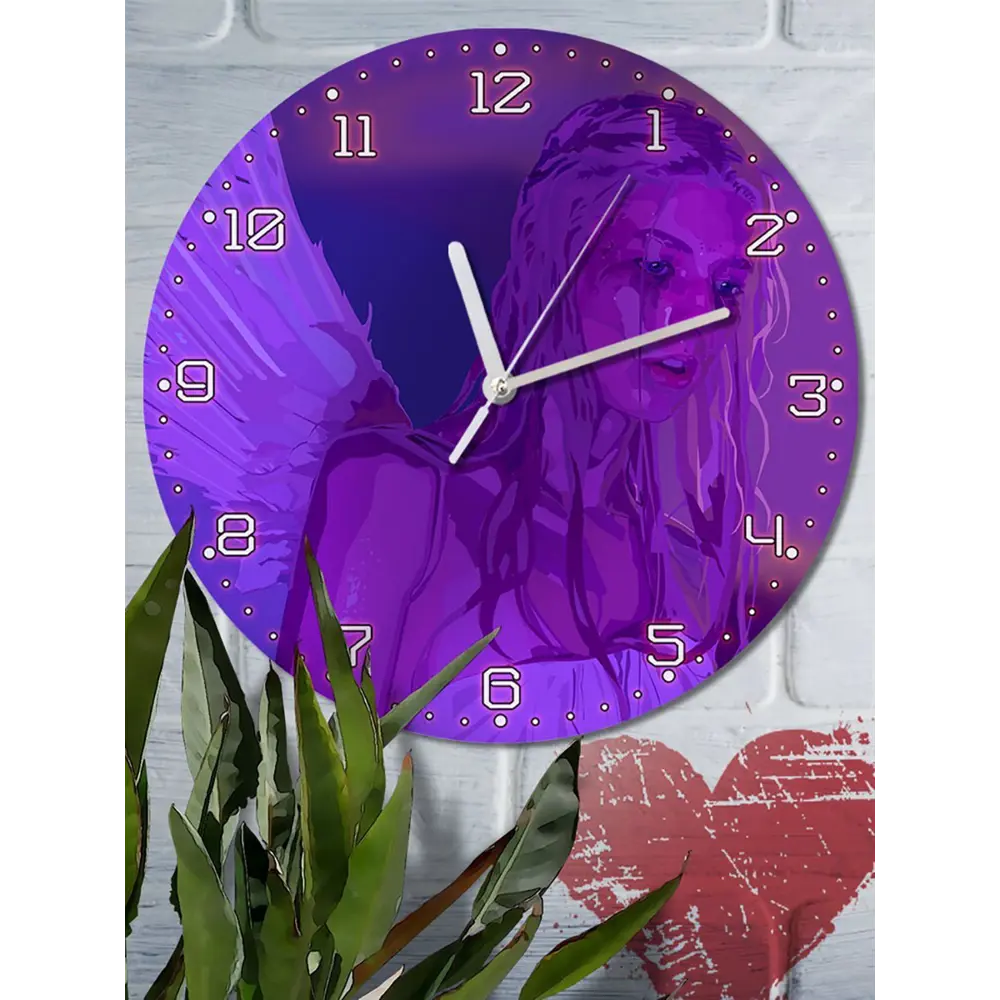 Фото 6 Настенные часы круглые 27 см Бруталити сериалы Euphoria - 3917 цвет черный