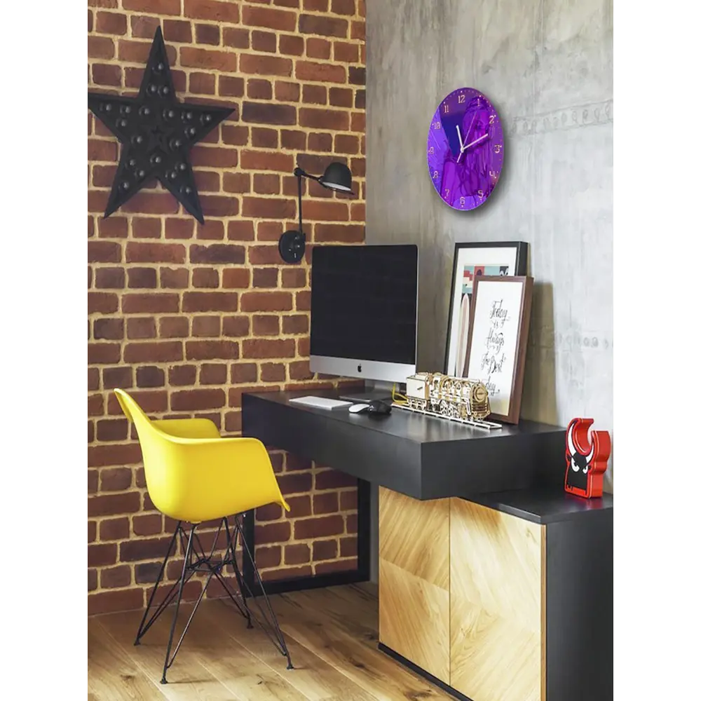 Фото 4 Настенные часы круглые 27 см Бруталити сериалы Euphoria - 3917 цвет черный