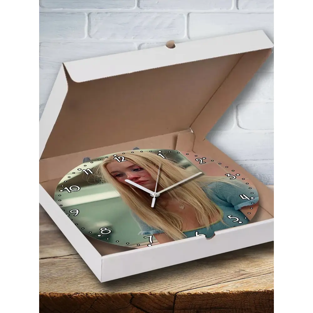 Фото 3 Настенные часы круглые 27 см Бруталити сериалы Euphoria - 3925 цвет черный