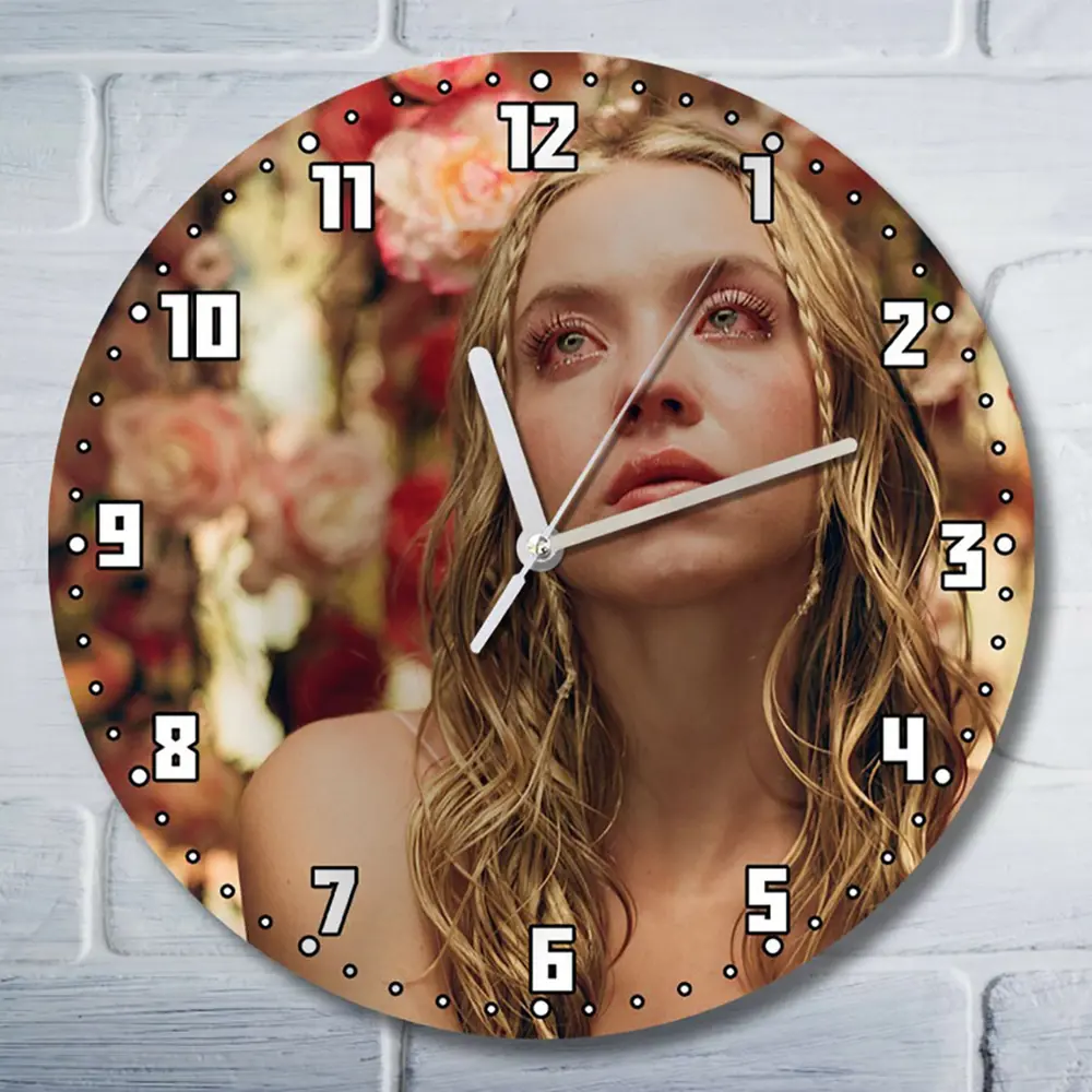 Фото Настенные часы круглые 27 см Бруталити сериалы Euphoria - 3930 цвет черный