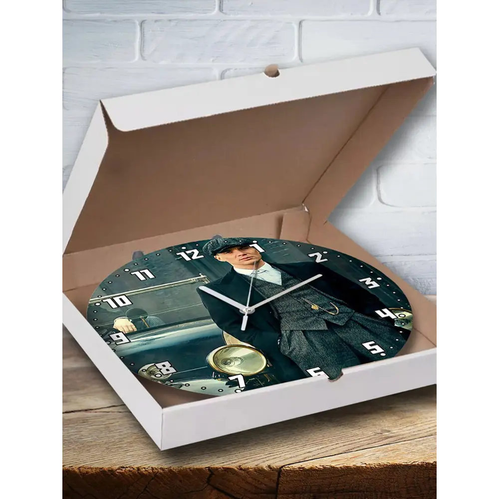 Фото 3 Настенные часы круглые 27 см Бруталити сериалы Peaky Blinders - 4023 цвет черный