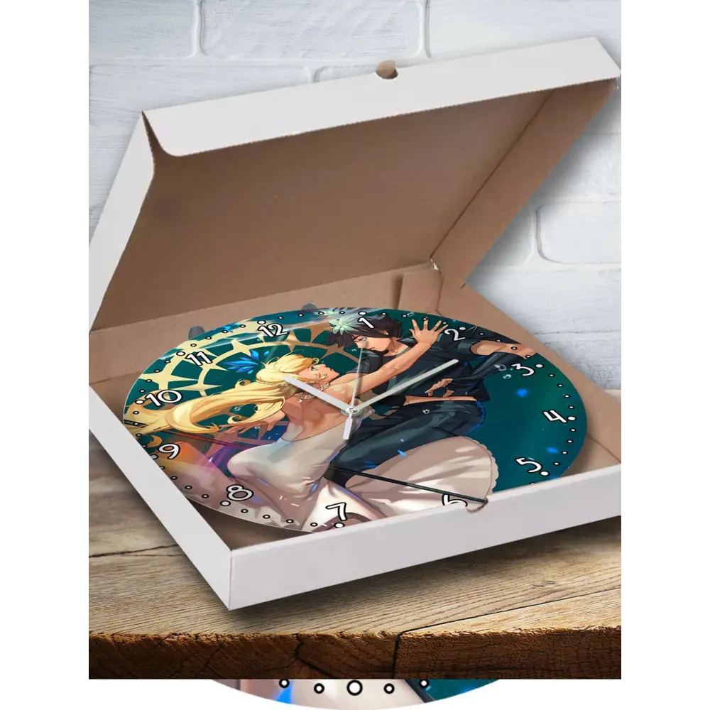 Фото Настенные часы круглые 27 см Бруталити игры Final Fantasy XV - 3319 цвет черный