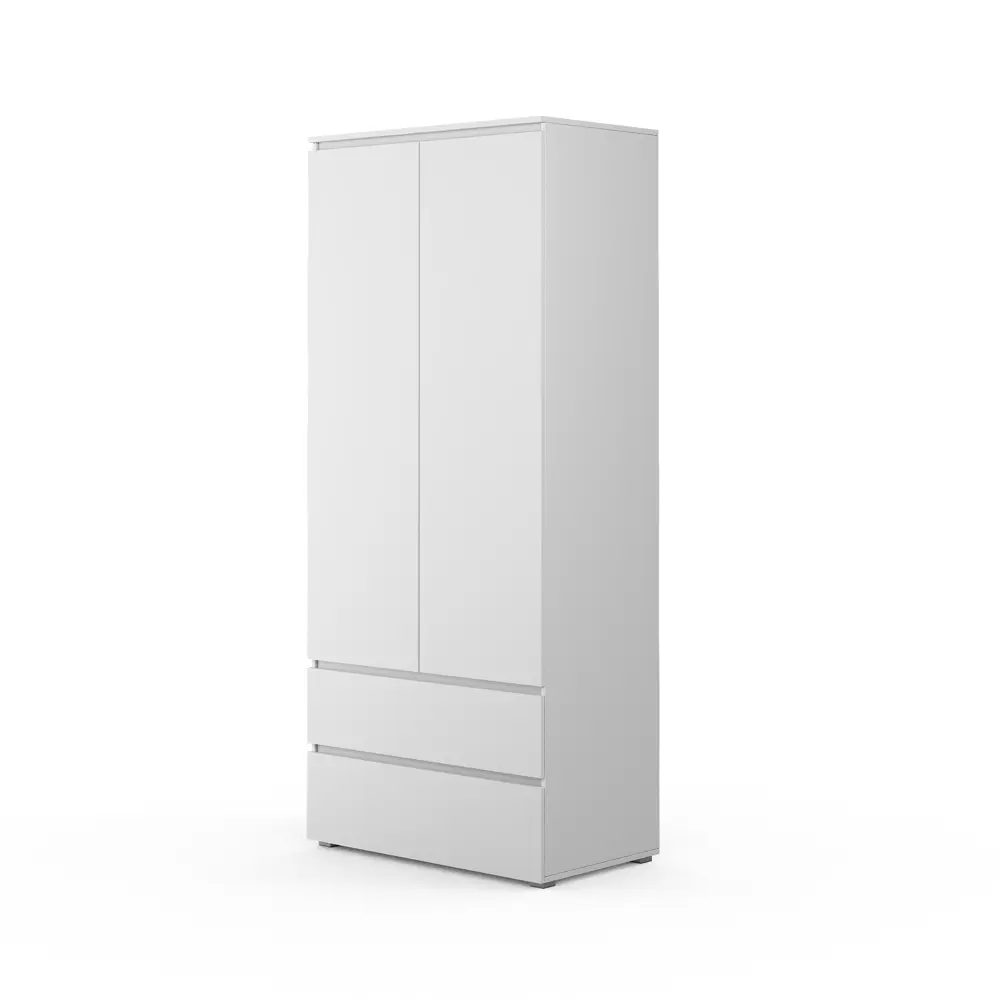 Фото 3 Шкаф распашной A-a mebel 90x204x50 см 2 створчатый с полками ЛДСП цвет белый Фото 3 Шкаф распашной A-a mebel 90x204x50 см 2 створчатый с полками ЛДСП цвет белый