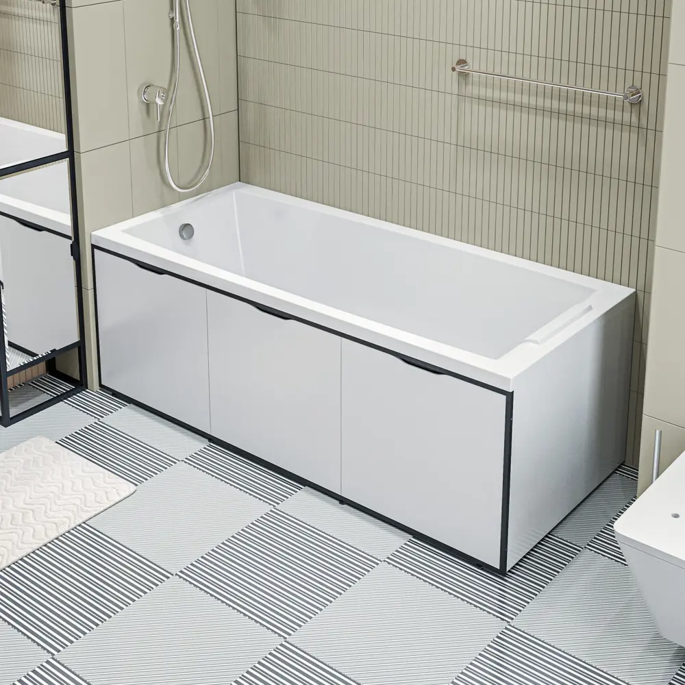Фото 5 Экран под ванну 1marka Grunge loft GL50White 149.5x3см цвет белый Фото 5 Экран под ванну 1marka Grunge loft GL50White 149.5x3см цвет белый